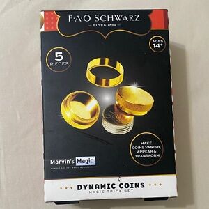 FAO Schwarz Gold Dynamic Coins Magic Trick Set
